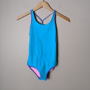Ivivva one piece color block bathing suit size 8